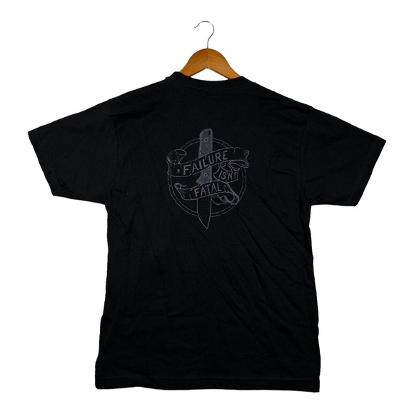Petes Pirate Life T Shirt Failure Isn’t Fatal Peter McKinnon Black Dagger sz M - Picture 2 of 3